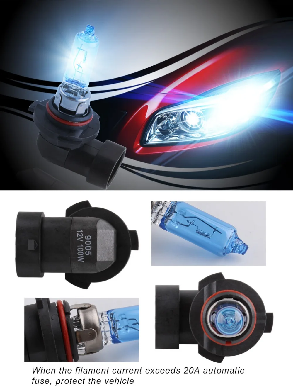 2 шт. 9005 HB3 55W 12V супер яркий галогеновые лампы для фар головного светильник тумана