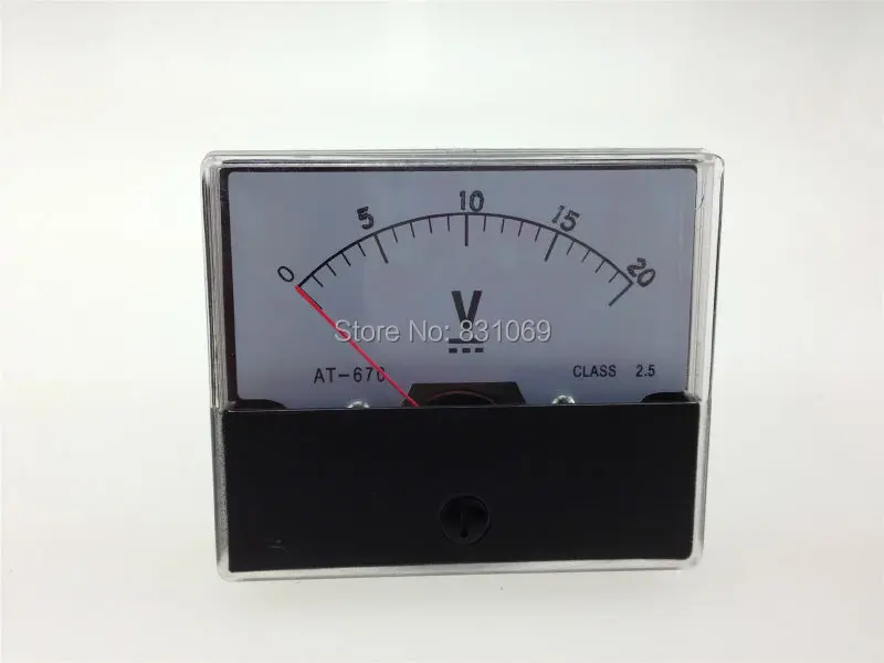 

1PCS DH670 DC 0-20V 20V Analog Volt Voltage Voltmeter Panel Meter Brand New