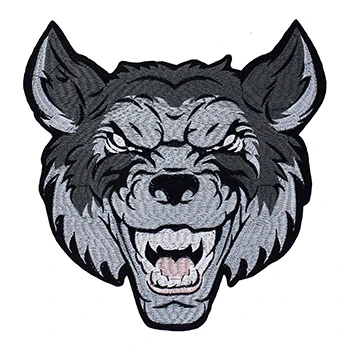 wolf 1227 Леопардовая Собака Лев волк вышивка гладить на вышивать на пачках аппликация на одежду шляпа своими руками Пальто Аксессуары для футболок животное тканевая наклейка - Цвет: wolf 1227