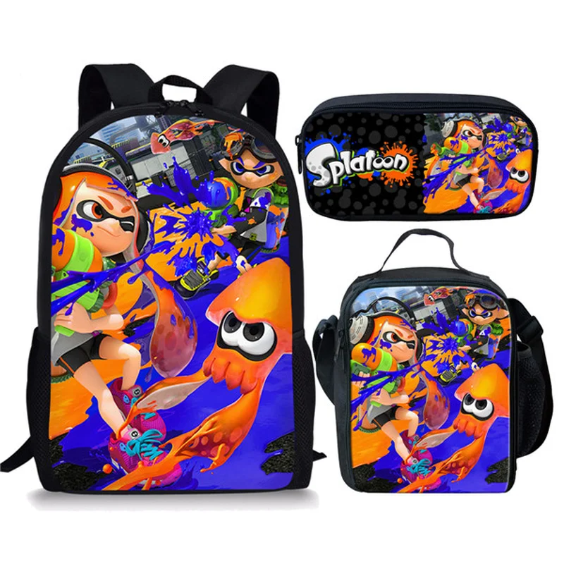 Лидер продаж 2021 школьные ранцы Splatoon рюкзаки для путешествий мальчиков