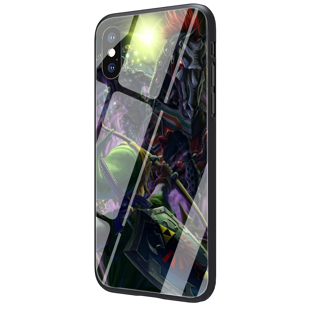 G11 Легенда о Зельде из закаленного стекла ТПУ черный чехол для iPhone 5 5S 6 6s 7 8 plus X XR XS 11 pro Max - Цвет: G11