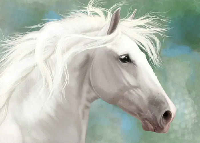 Diamond Embroidery white horse icons 5D DIY Painting Cross Stitch picture rhinestone Square Full Mosaic sticker | Дом и сад