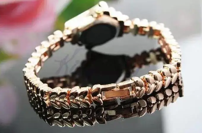 

New fashion women Diamond watches rhinestone ladies dress watch good quality rose gold bracelet wristwatches 5pcs/lot