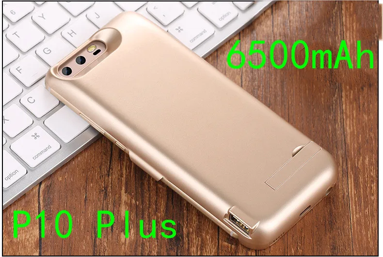 8000/6500 мАч чехол для зарядного устройства для huawei P9 Plus P10 Plus внешний аккумулятор чехол для зарядки - Цвет: P10 Plus-Gold