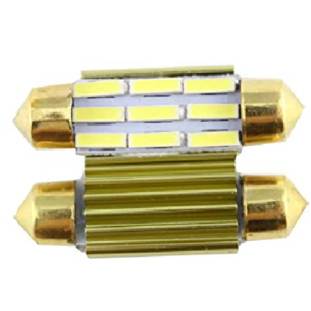 

YSY 2 шт. гирлянда C5W Canbus 9SMD 7014 светодиодный автомобильные интерьерные лампы для чтения дверная Карта Купол номерной знак Светильник лампы 41 м...