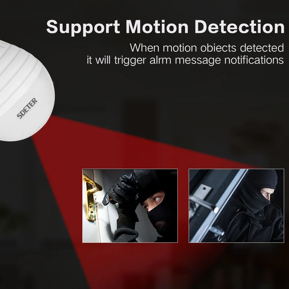 GSUNAN лампа Беспроводная IP камера Wifi 960 P панорамная рыбий глаз домашняя Защитная