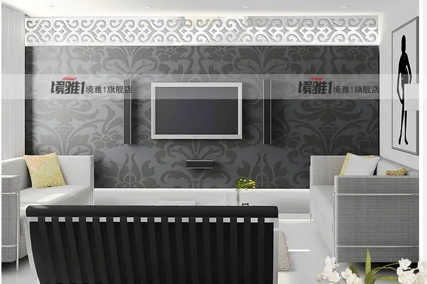 5 шт./лот трехмерные акриловые зеркальные настенные наклейки подвесной потолок