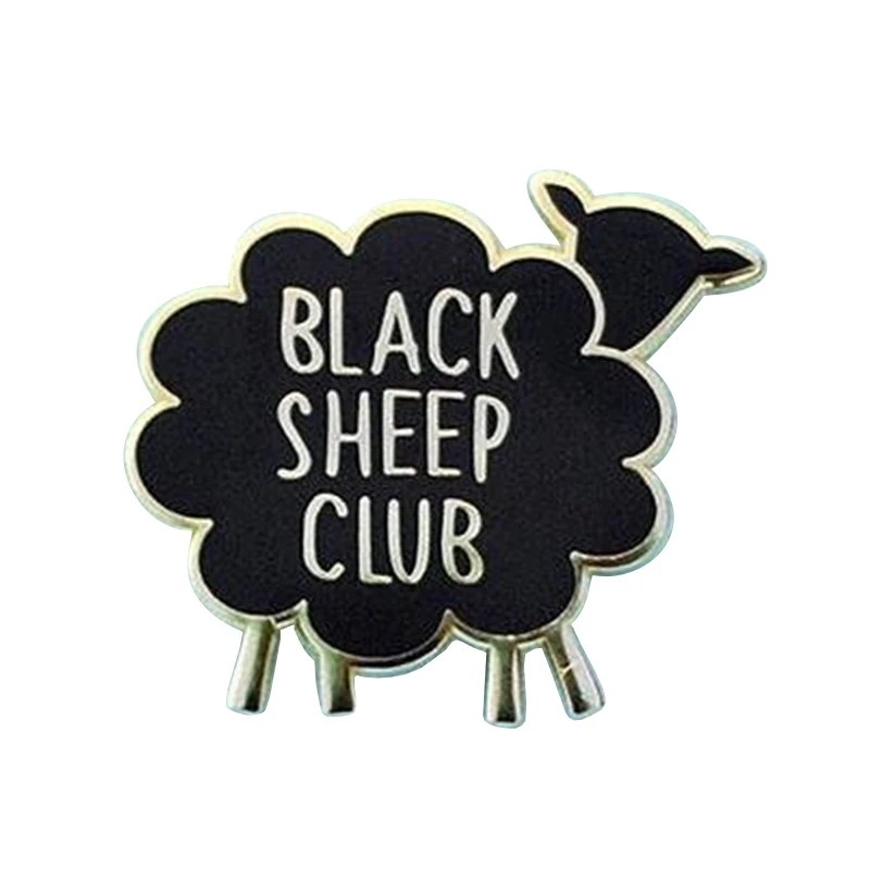 Эмалированная булавка для лацканов Black Sheep Club|Булавки и значки| |