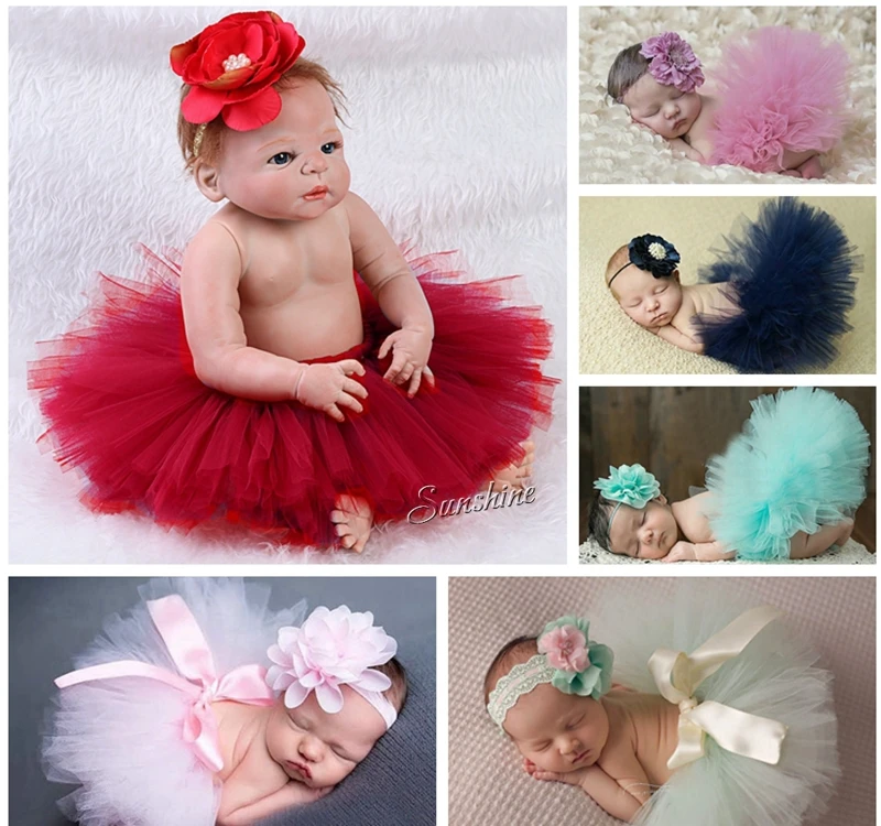 Юбка пачка для новорожденных оголовье набор Нижняя юбка Подставки фотографий на