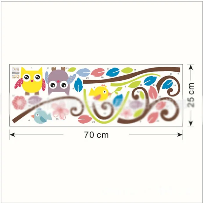 Cartoon Owl&ampBird TreeBranch Nursery Kindergarten Decor Wall Sticker Decal Paster | Дом и сад