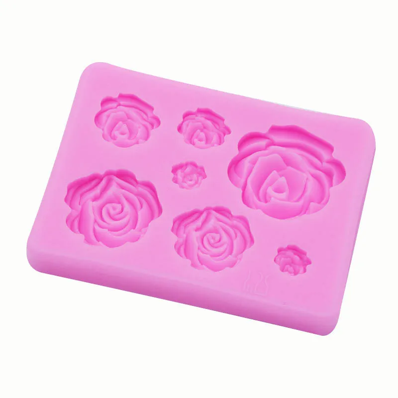 1PC Rose Flowers Shaped Fondant Silicone Mold Craft Chocolate Baking Cake Decorating Tools Kitchen Pastry Tool L031 | Дом и сад