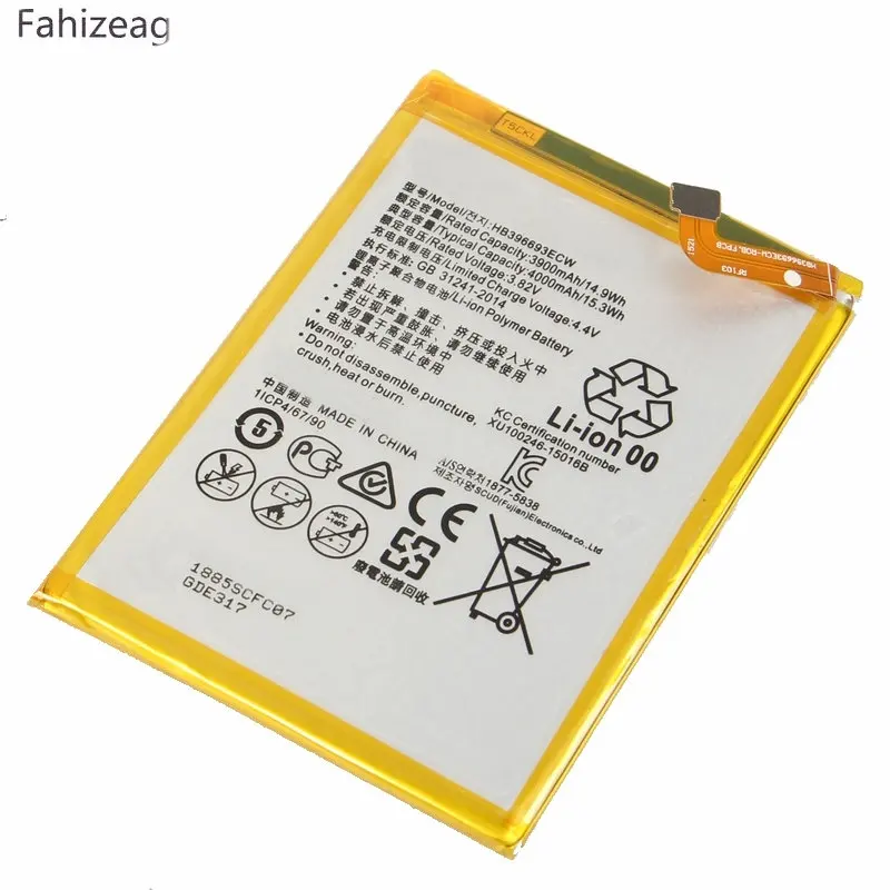 Fahizeag HB396693ECW 3900 mAh/14.9Wh запасная батарея для Huawei Mate8 Mate 8 NXT-AL10 NXT-TL00 NXT-CL00 | Мобильные