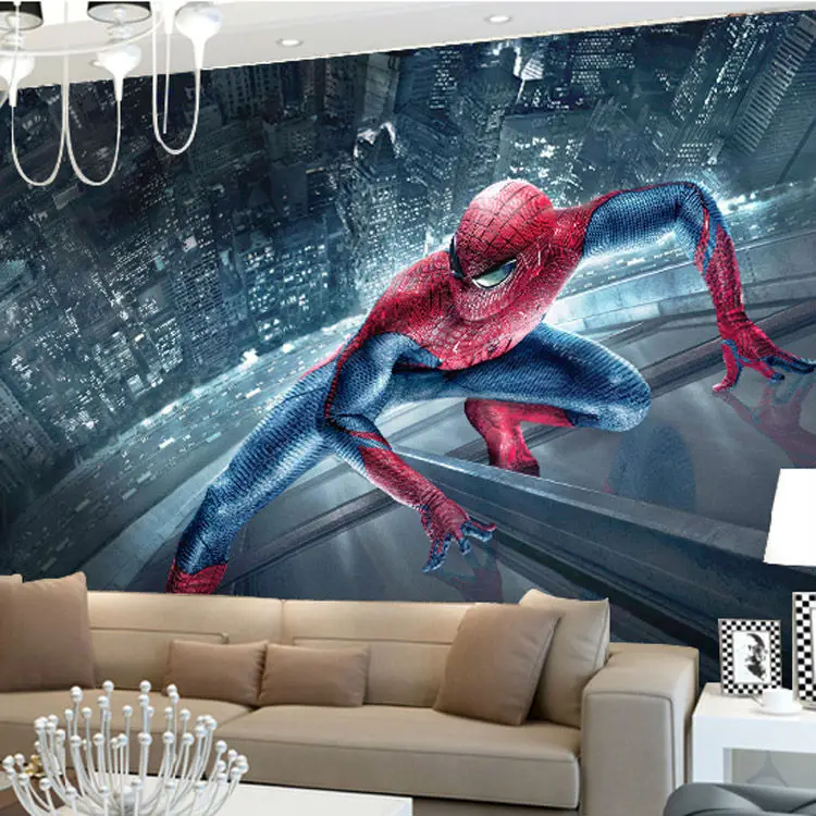 Marvel Человек-паук Дети Мальчики Дети фото обои на заказ 3D обои супергерой настенные фрески искусство интерьер спальня комната Декор