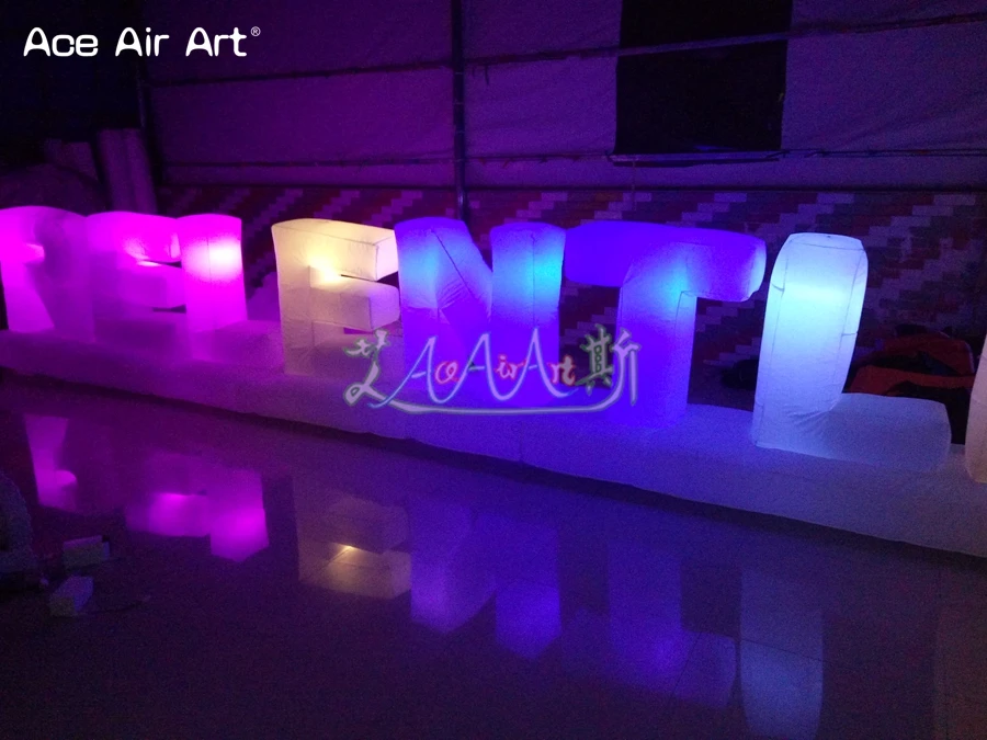 

Personalised led letters inflatable ligting letters of alphabet words RELENTLESS balloon for advertising and decoration