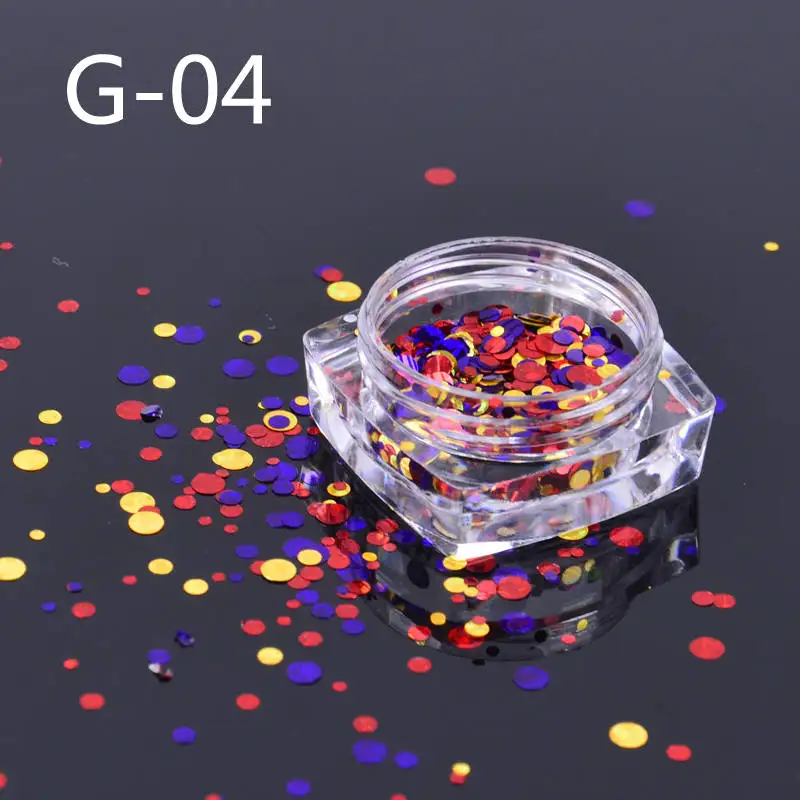 G04 1 коробка пластиковый блеск для ногтей порошок цвет смешанный Блеск для ногтей Блестки для женщин салон красоты маникюрные инструменты аксессуары - Цвет: G04