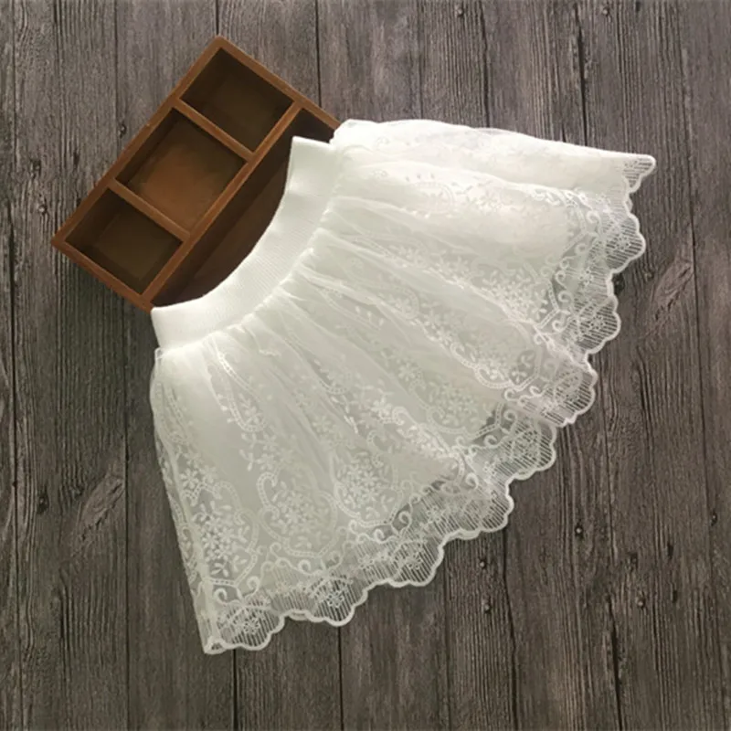 DFXD/детская юбка 2017 г. новая модная летняя красивая белая кружевная пачка для