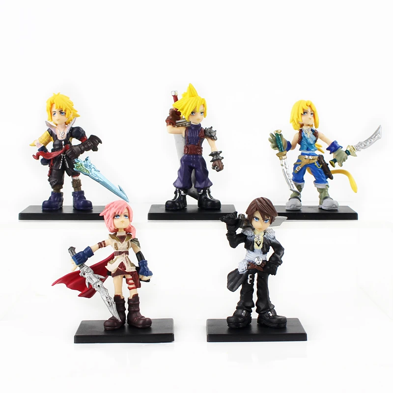 5 шт./компл. 4 см Final Fantasy trading arts Tidus Warrior Cloud Strife Squall Leonhart ПВХ фигурка модель