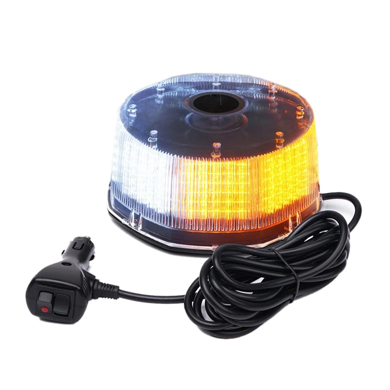 240 Led Strobe Rotating Round Beacon Rooftop Emergency Light Amber White | Автомобили и мотоциклы
