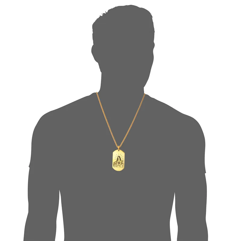 Ожерелье с подвеской в стиле G панк-рок изображением Иисуса собака ожерелье