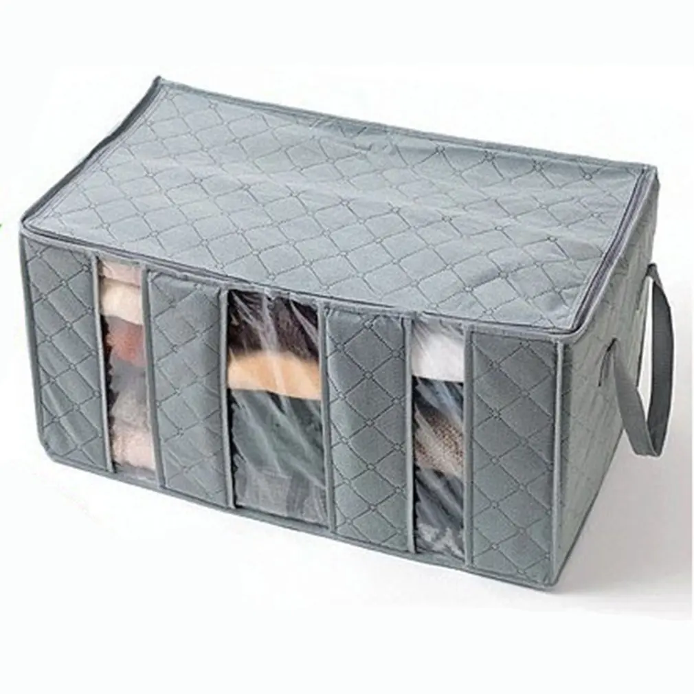 65L бамбуковый древесный уголь прозрачная коробка для хранения Антибактериальная