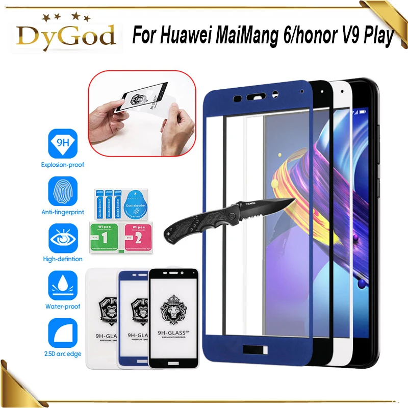 Закаленное стекло DyGod для Huawei honor V9 Play переднее Защитная пленка экрана MaiMang 6