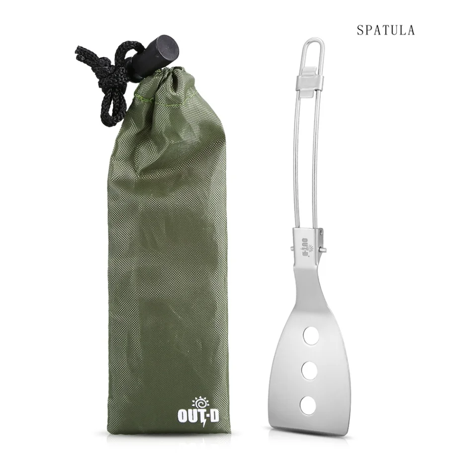 Spatula Большая Spork ложка лопатка еда Тернер складной портативный кулинарный ломтик Тернер Кемпинг Пикник кулинарная лопатка из нержавеющей стали - Цвет: Spatula