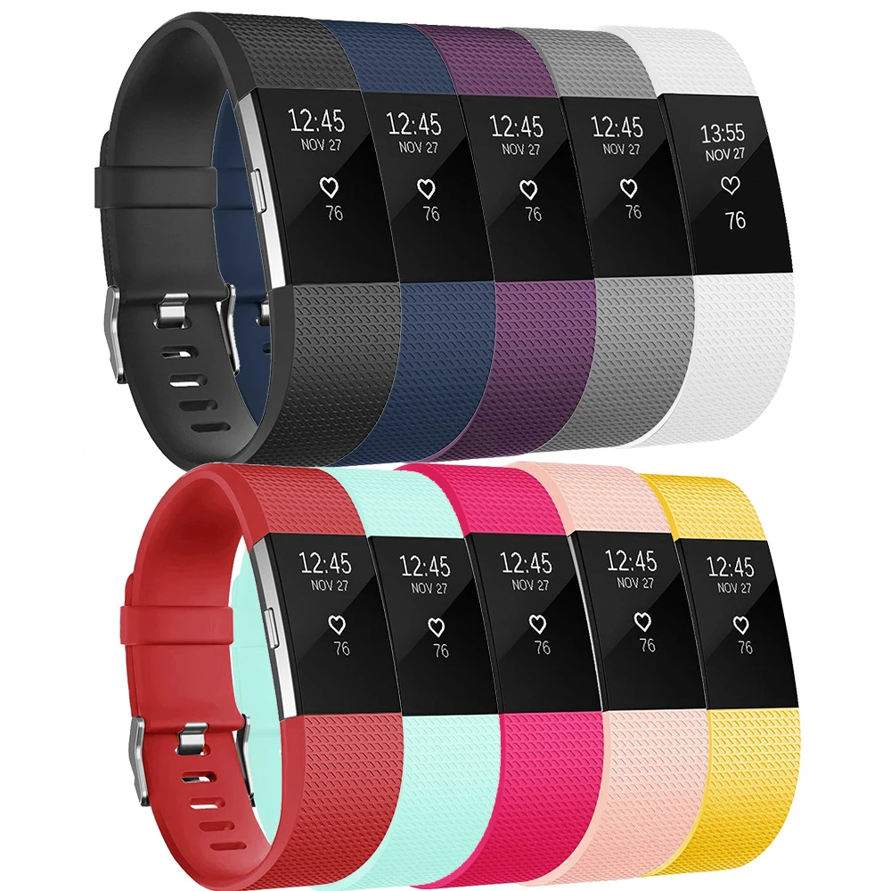 Ремешок для часов Fitbit Charge 2 регулируемый сменный Браслет с металлической
