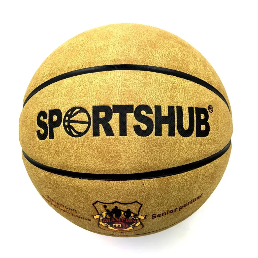 SPORTSHUB Size7 Натуральная кожа в закрытом помещении и на открытом воздухе, анти-скольжения спортивный баскетбольный мяч антифрикционным материалом баскетбол 2-Цвета BGS0001 - Цвет: Коричневый