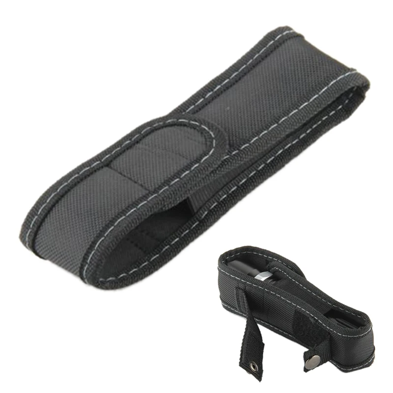 

1PC Black Popular Flashlight Pouch Nylon Holder Belt Flashlight Case for LED Flashlight Torch Storage Tool