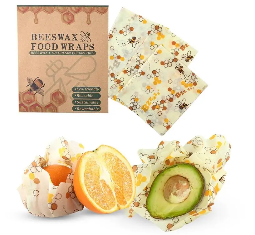 3 шт./компл. многоразовая ткань из пчелиного воска Саран обертывание пищевая