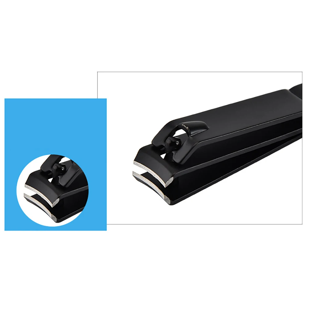 1 шт. кусачки для ногтей из нержавеющей стали Черные ножницы маникюрные