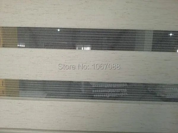 Полупрозрачные шторы на роликах из 100% полиэстера и льна полосатые оконные для