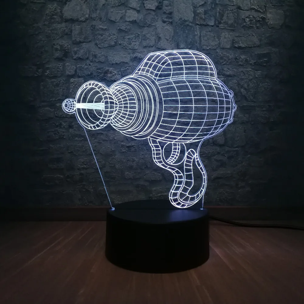 Креативная 3D Светодиодная лампа Новый стиль ночной Светильник иллюзия RGB
