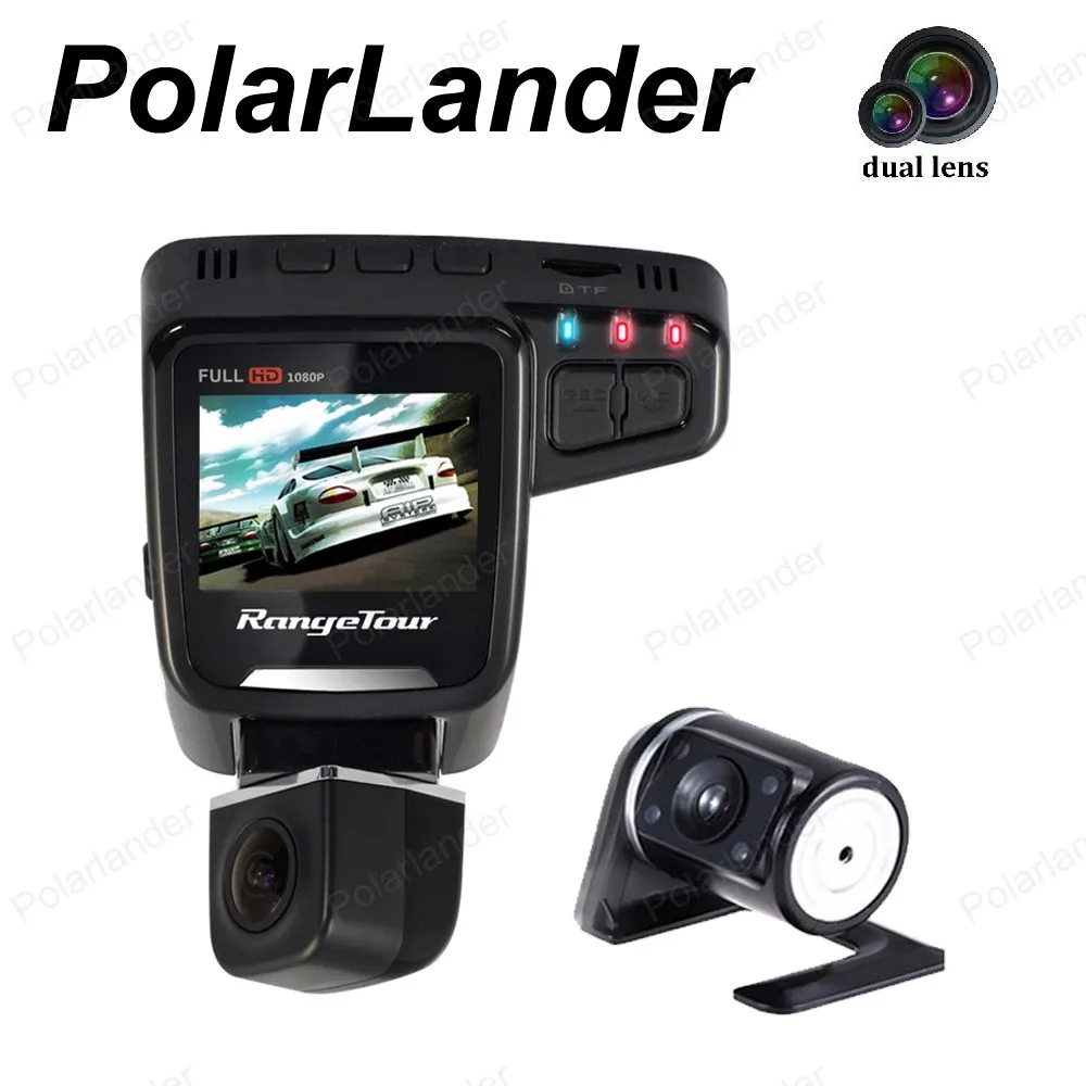 Автомобильный видеорегистратор PolarLander C10s Plus двойной объектив Full HD 1080P 2 0 дюймовый