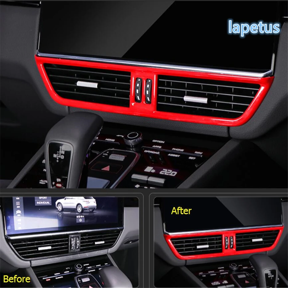 

Lapetus Center Dashboard Air Conditioner AC Outlet Vent Decoration Frame Cover Trim ABS Fit For Porsche Cayenne 2018 - 2021