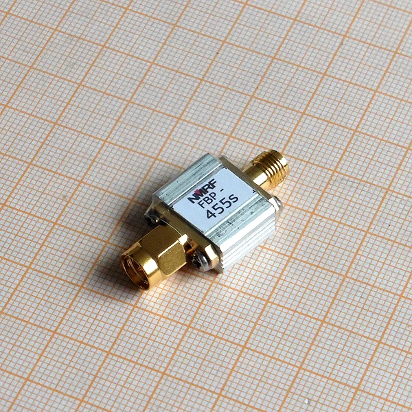 

455MHz acoustic surface wave band pass filter, bandwidth 5MHz