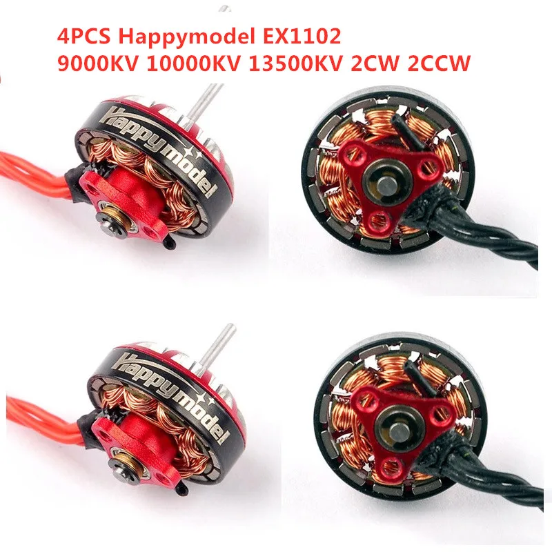 Motor sin escobillas Happymodel EX1102 9000KV 10000KV 13500KV 2-3S Original para Mobula7 HD RC Drone, pieza de repuesto, accesorios DIY, 1/2/4 unids/lote-0