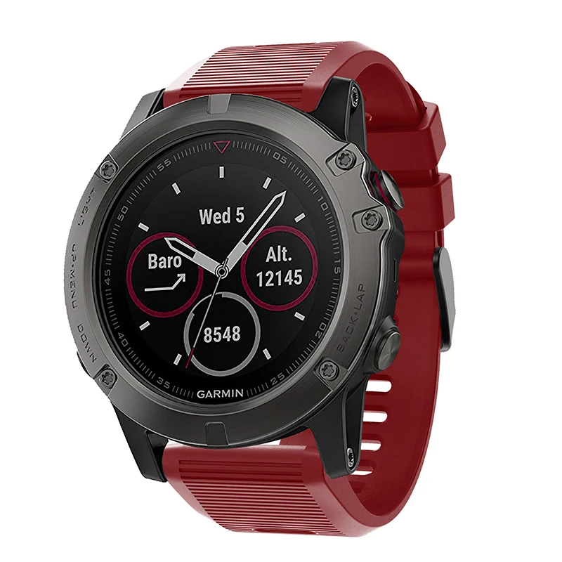 26 22 20 мм ремешок для garmin fenix 5 5X 5S Plus 3 3HR часы Quick fit Силиконовый Easyfit наручные часы ремешок для garmin fenix 5x5 5S