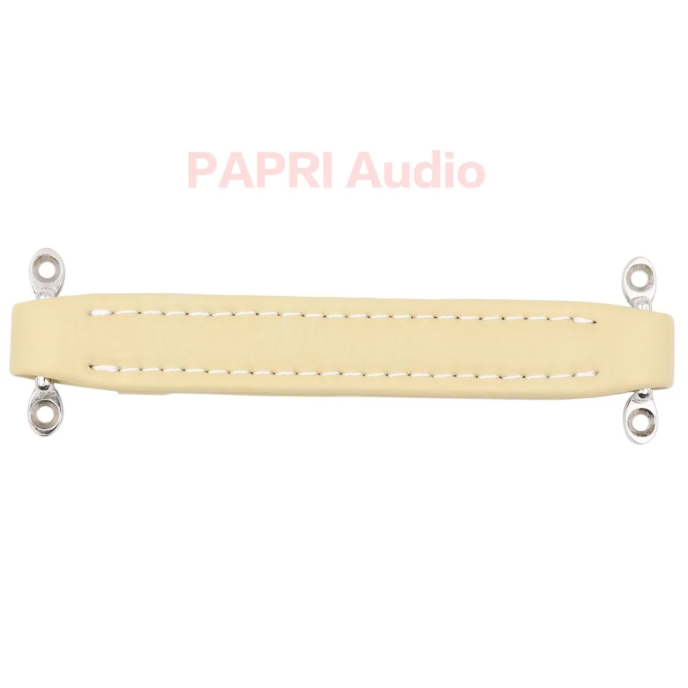 PAPRI Cream-amplificador de guitarra Vintage, mango de cuero para Audio, altavoz HIFI, gabinete, guardabarros, Ampeg Vox AH3/AH2, 1 ud.