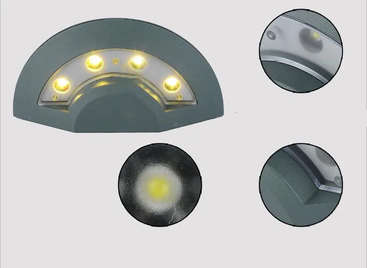 10pcs/lot 4*3w Led Wall Lamp AC110v 220v 230V 240V Outdoor Waterproof Stairs Gate Villa Hotel Terrace Garden Light | Лампы и освещение