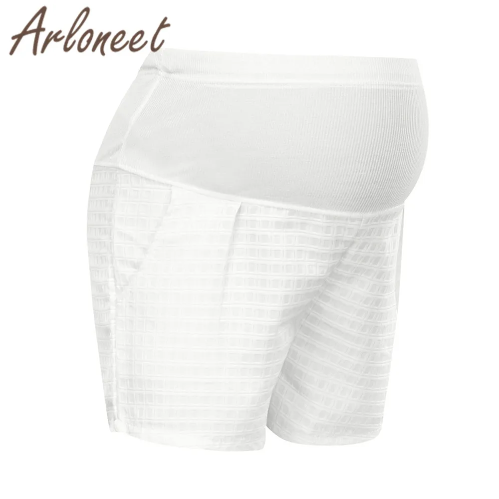 Женские шорты для беременных ARLONEET клетчатые спортивные с высокой талией