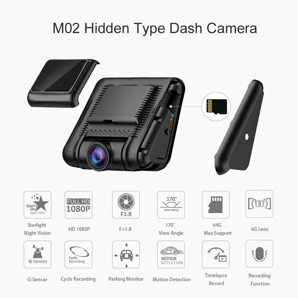 AZDOME M02 Full HD 1080 P 2 45 &quotips Wifi Dash камера монитор парковки ночного