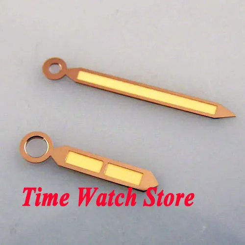 Parnis светящиеся золотые оранжевые часы ручной работы подходят для 6497 6498 ST36