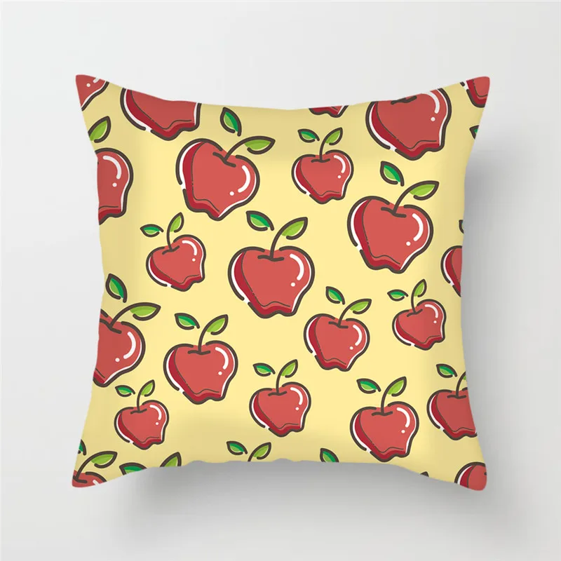 Скандинавская Геометрическая наволочка Fuwatacchi с принтом фруктов и животных для