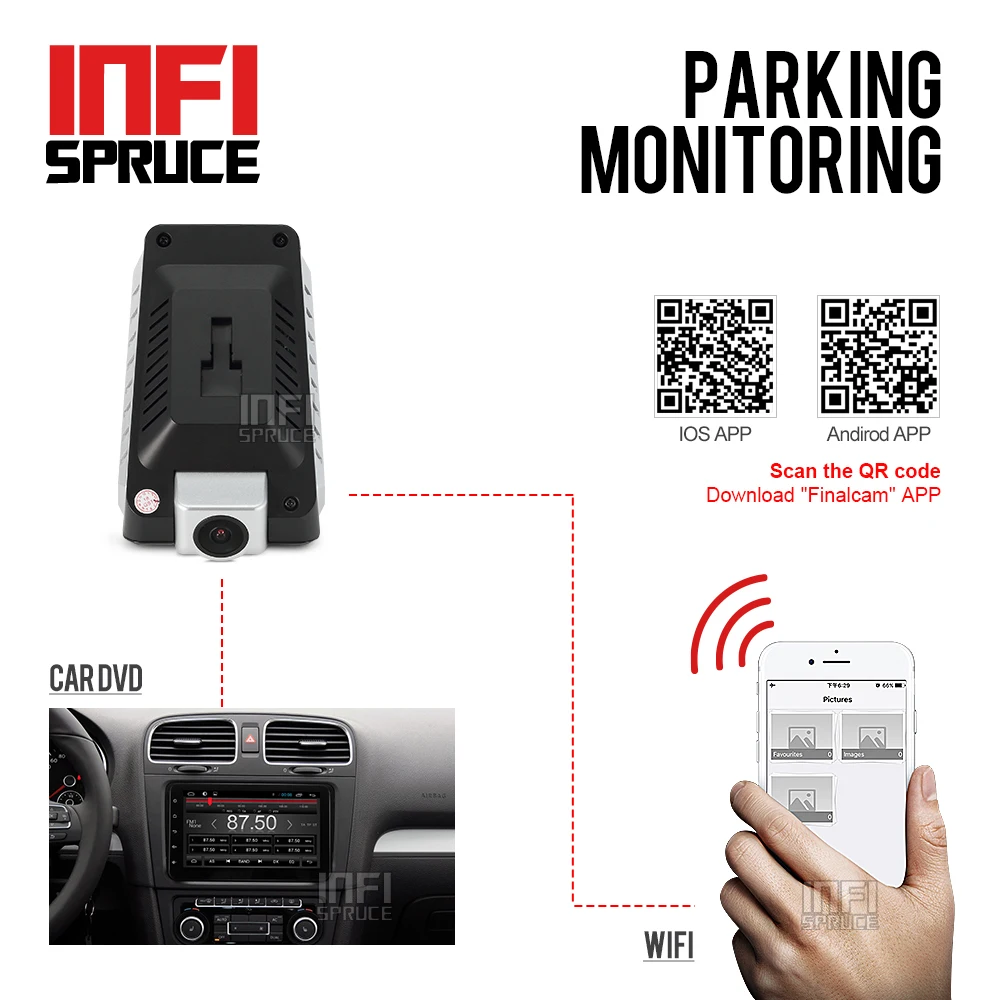 Автомобильный видеорегистратор автомобильная мини камера с Wi Fi DVR 1080P FHD ночным