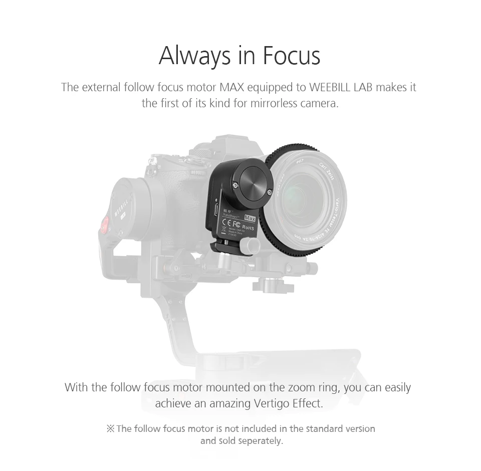 ZHIYUN официальный Weebill LAB 3-осевой ручной карданный oled-экран универсальная структура стабилизатора для беззеркальной камеры VS Crane 3