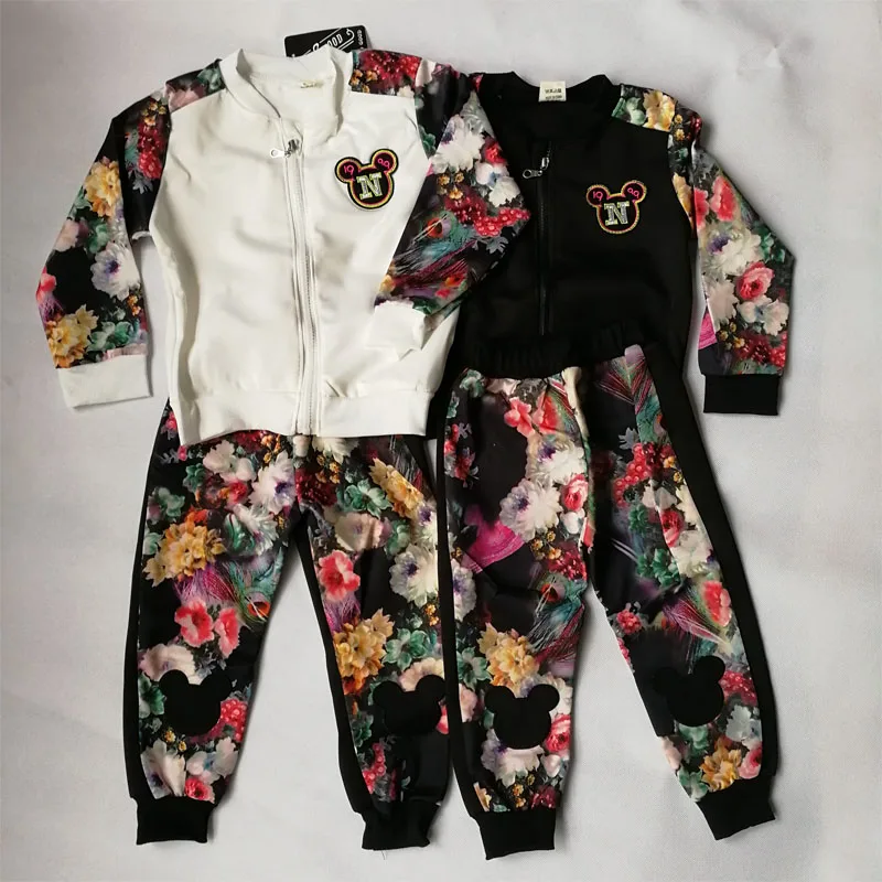 Новинка Сезон осень весна Спортивный костюм Спортивные костюмы для девочек