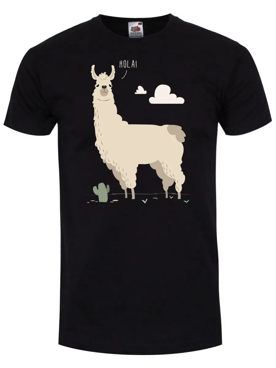 

Hola! Llama Men's Black T-shirt