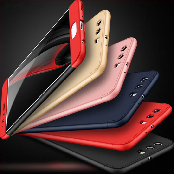 360 Degree Phone Bag Case For Huawei P8 P9 P10 Lite Plus With Tempered Glass Honor 8 9 Protect Cover |