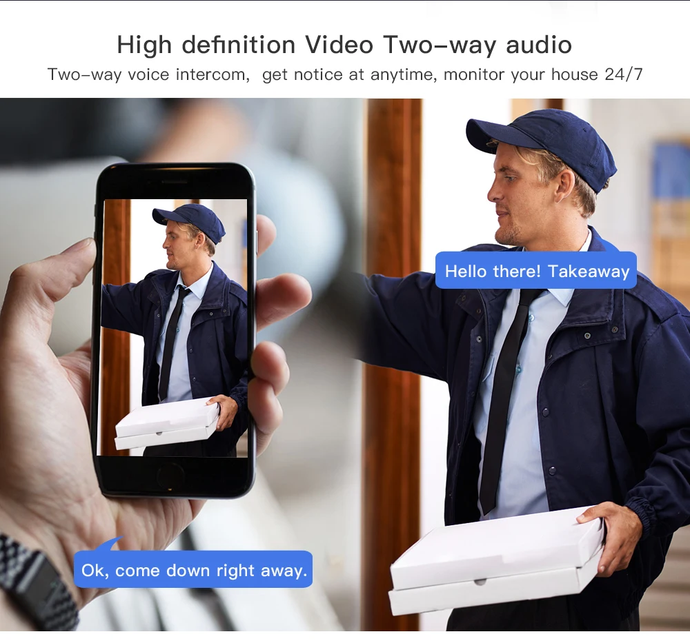 SDETER Беспроводной IP wifi видео дверной звонок видеодомофон wifi дверной Звонок камера ночного видения PIR сигнализация камера безопасности Android IOS